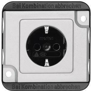 Merten SCHUKO-Steckdose MEG2300-7060 mattsilber m.BRS Steckklemmen PANZER Install.Baumaterial