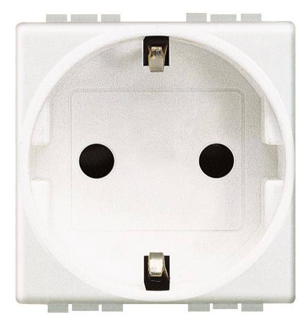 BTicino N4141AN Schuko Steckdose m.erh.Berührungsschutz SL Weiß Install.Baumaterial Schalter