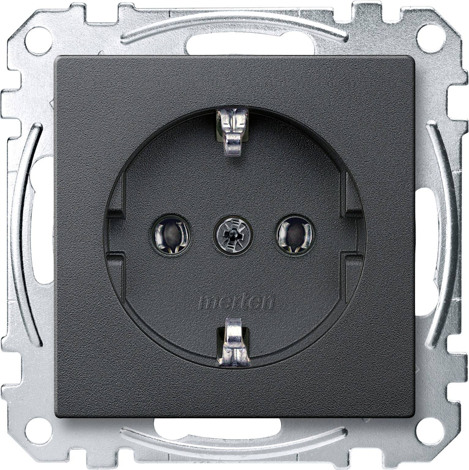 Merten SCHUKO-Steckdose StK MEG2301-0414 anthrazit System M Install.Baumaterial Schaltermat/Geb.Steu