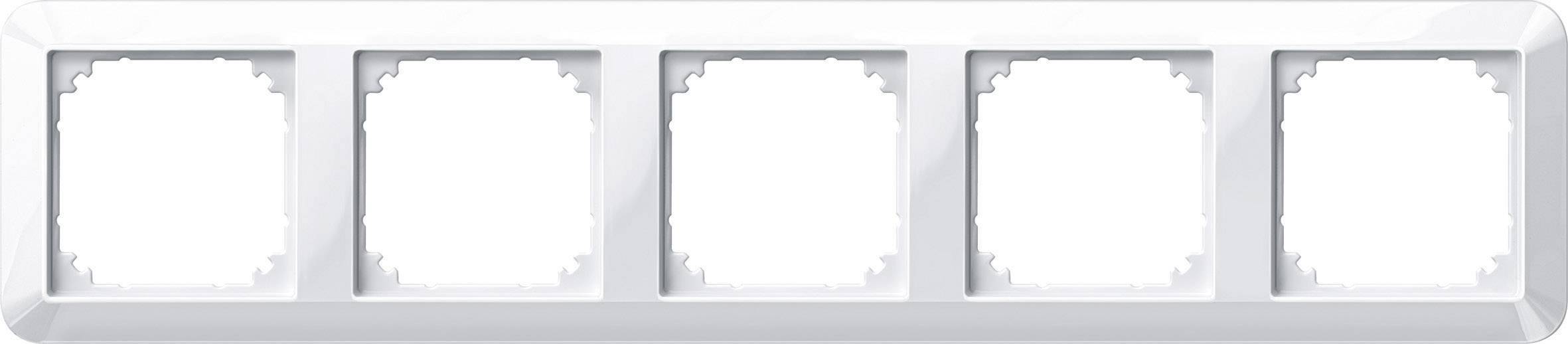Merten 1-M-Rahmen 5fach polarweiß 389519 glänzend Install.Baumaterial Schaltermat/Geb.Steu