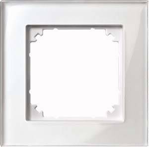 Merten M-PLAN-Echtglasrahmen 1f 489119 Brillantweiß Install.Baumaterial Schaltermat/Geb.Steu