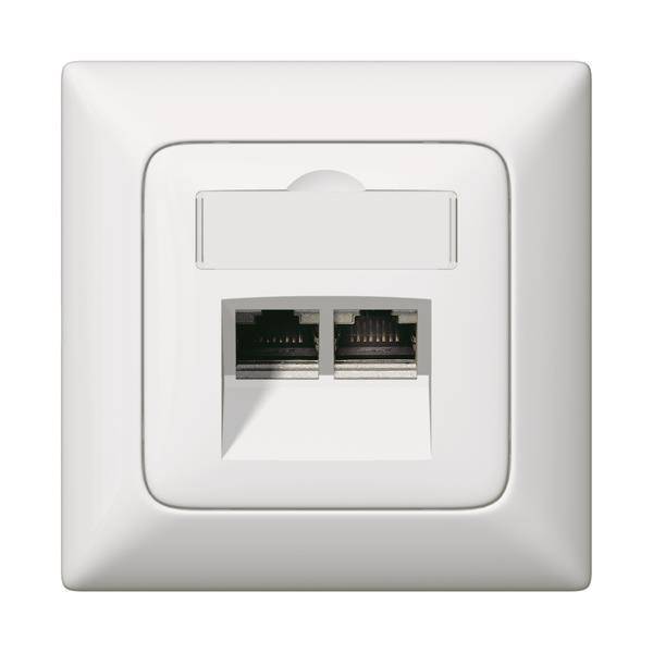 Legrand 776758 Abdeckung RJ45 C5 Kat.6 Beschriftungsträger Creo ultraweiß Install.Baumaterial