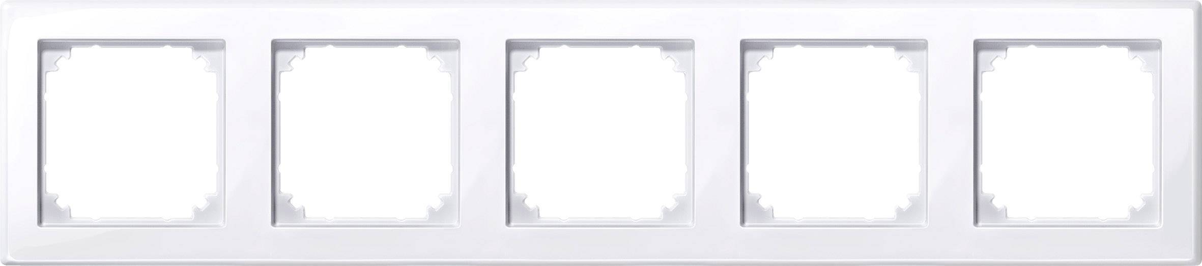 Merten M-SMART-Rahmen 5fach 478525 aktivweiß glänzend Install.Baumaterial Schaltermat/Geb.Steu