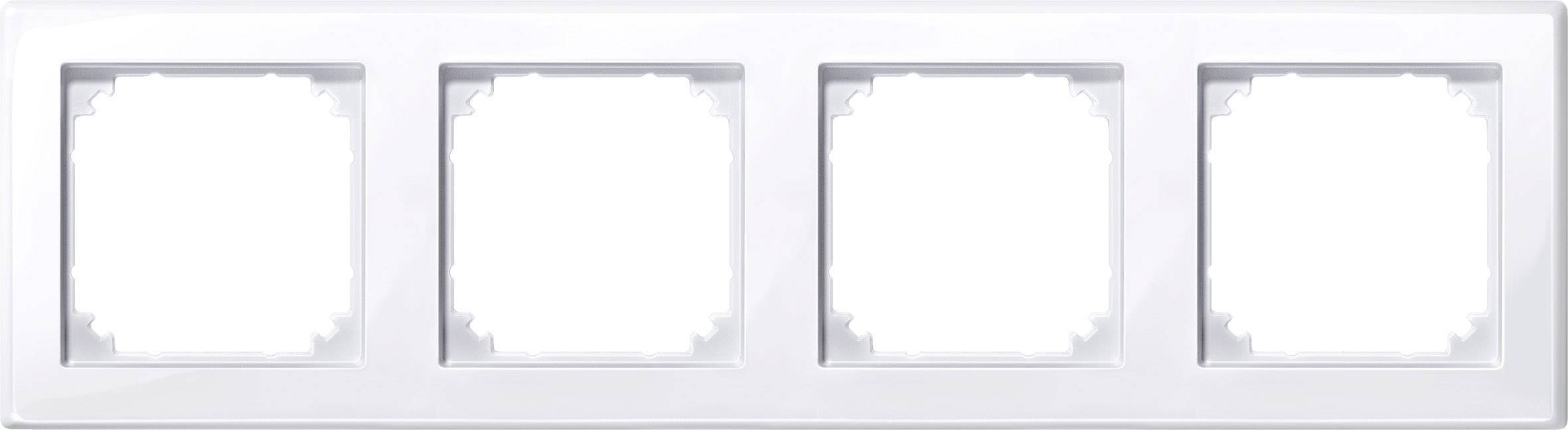 Merten M-SMART-Rahmen 4fach 478425 aktivweiß glänzend Install.Baumaterial Schaltermat/Geb.Steu