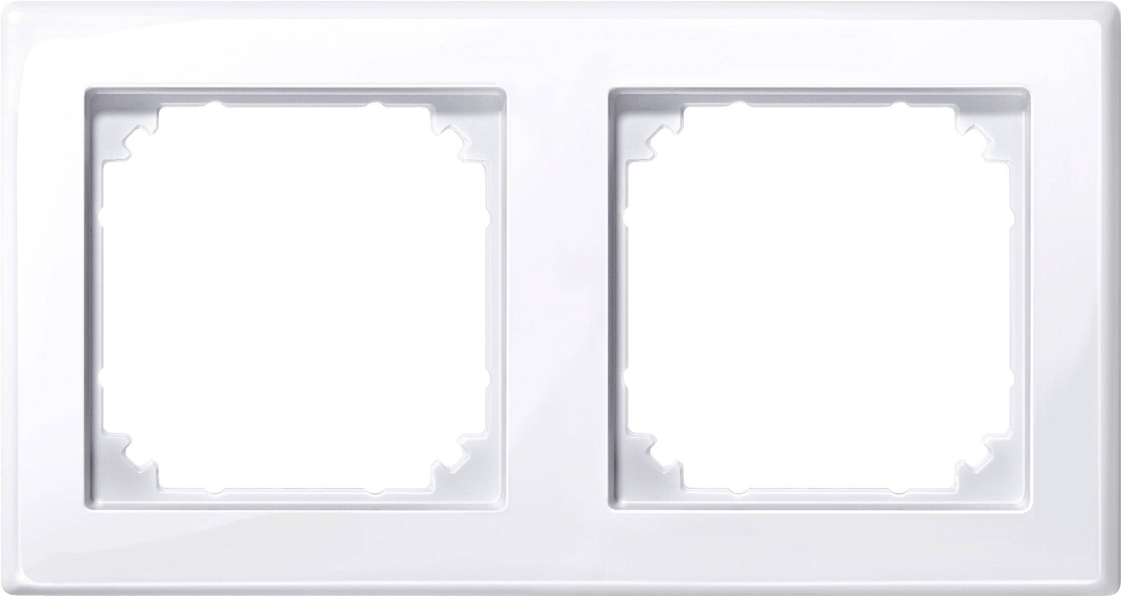 Merten M-SMART-Rahmen 2fach 478225 aktivweiß glänzend Install.Baumaterial Schaltermat/Geb.Steu