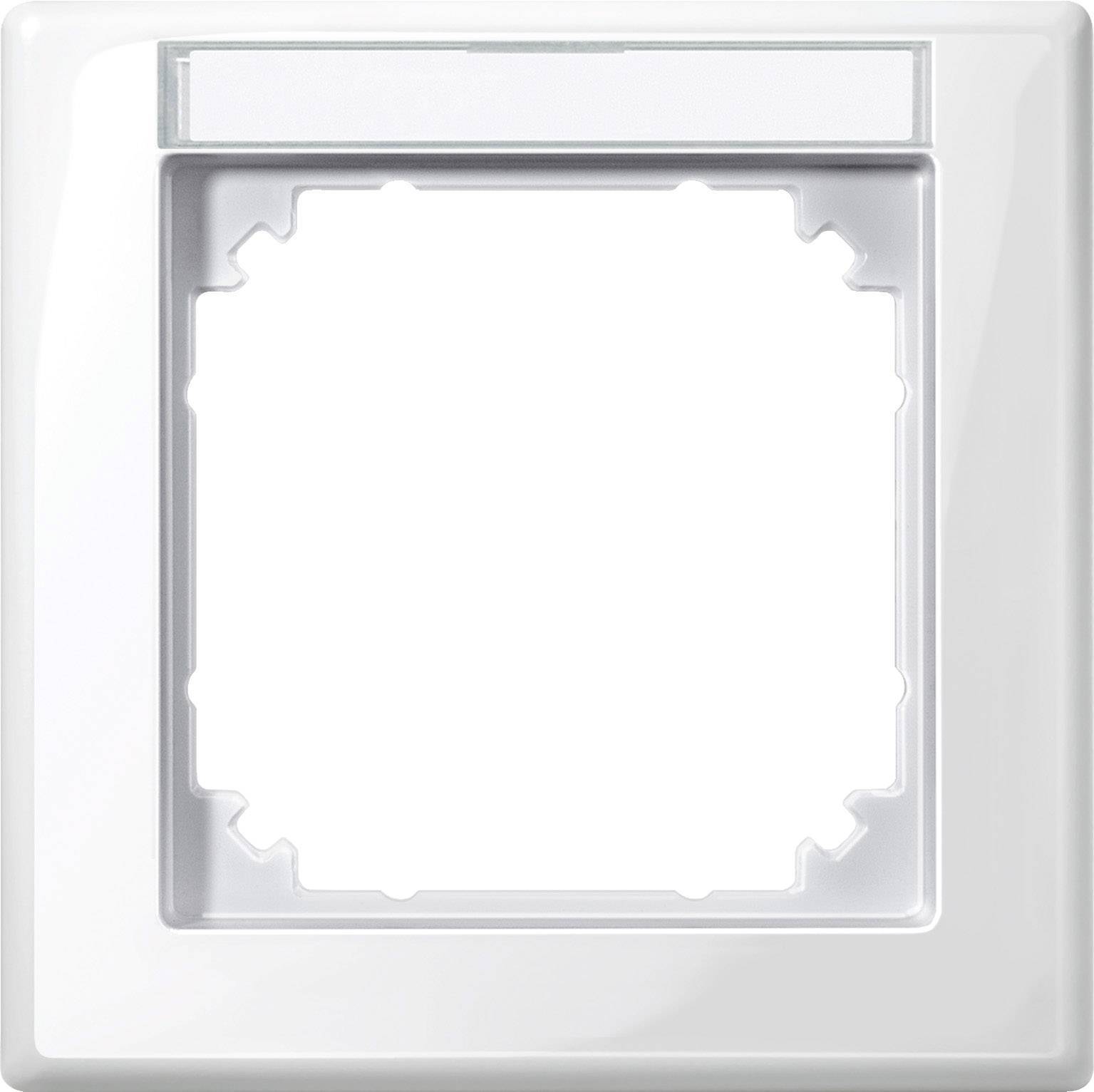 Merten M-SMART-Rahmen 1fach 470119 m.Beschriftungsträger polarweiß glänzend Install.Baumaterial