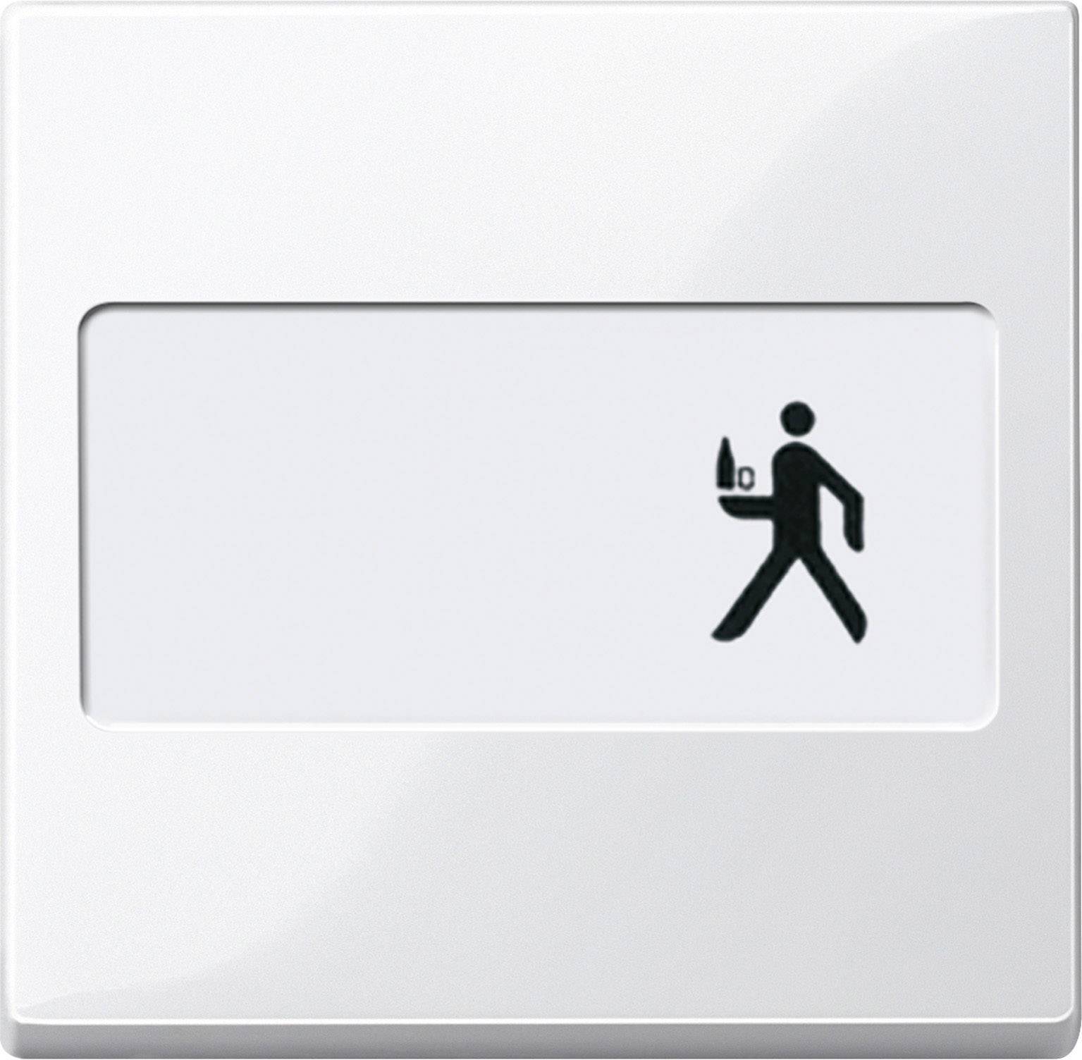 Merten Wippe m.Schriftfeld 432319 polarweiß glänzend System M Install.Baumaterial Schalter