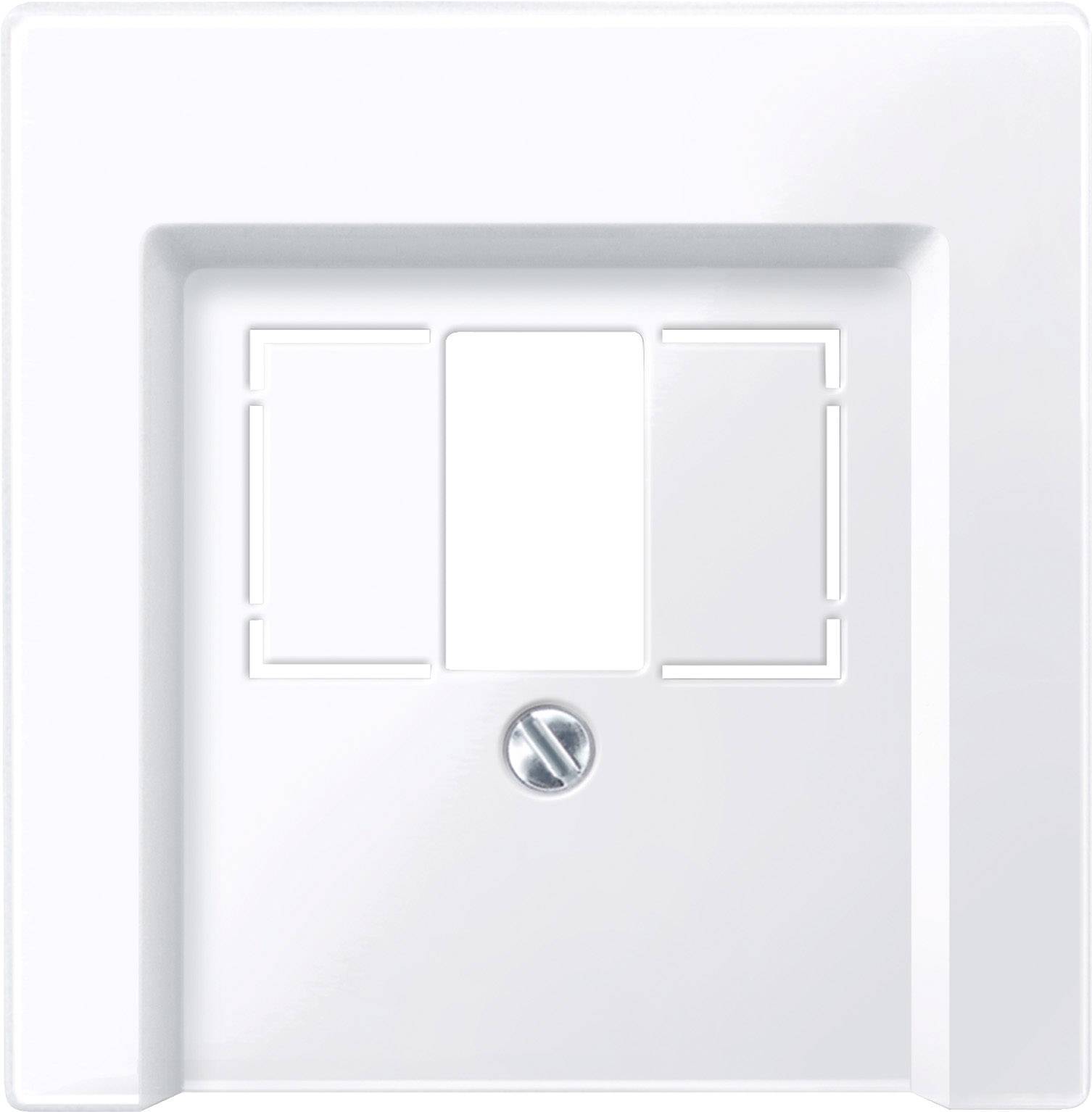 Merten Zentralplatte f.TAE/Audio/ 296025 USB aktivweiß glänzend System M Install.Baumaterial