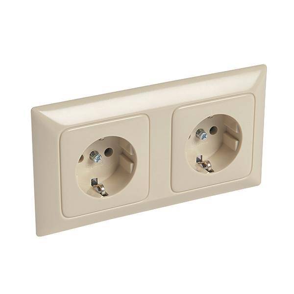 Legrand 776122 Steckdose (SL) 2-fach waagerecht volle Platte Creo mandelweiß Install.Baumaterial