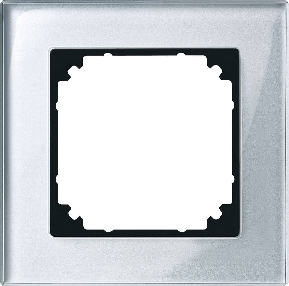 Merten M-PLAN-Echtglasrahmen 1f 489160 Diamantsilber Install.Baumaterial Schaltermat/Geb.Steu