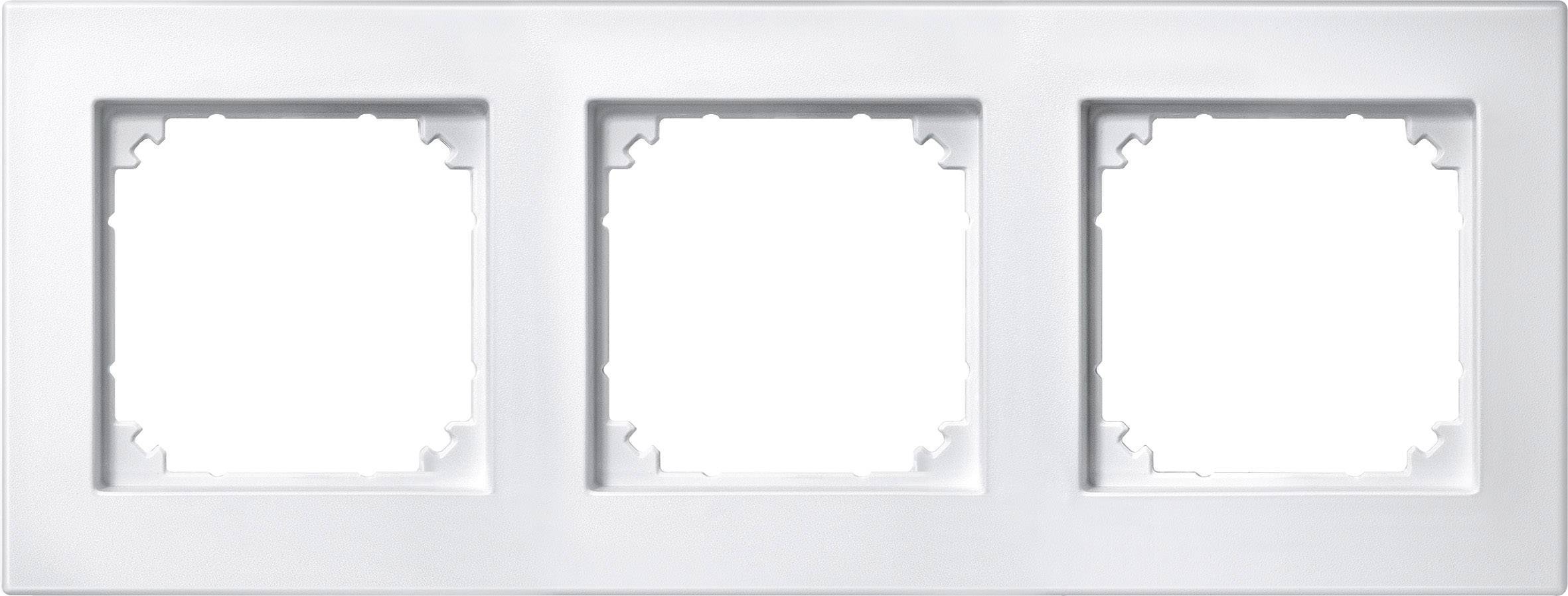 Merten M-PLAN-Rahmen 3fach 486319 polarweiß Install.Baumaterial Schaltermat/Geb.Steu Schalter