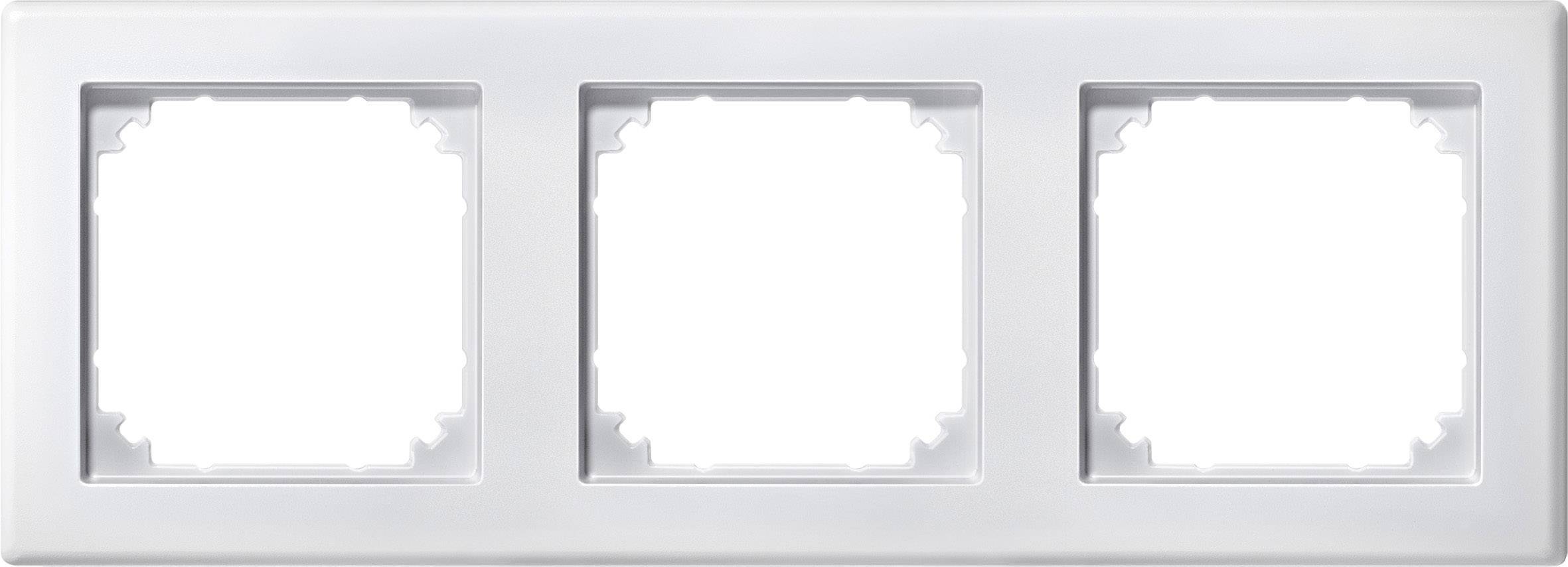 Merten M-SMART-Rahmen 3fach 484319 polarweiß Install.Baumaterial Schaltermat/Geb.Steu Schalter