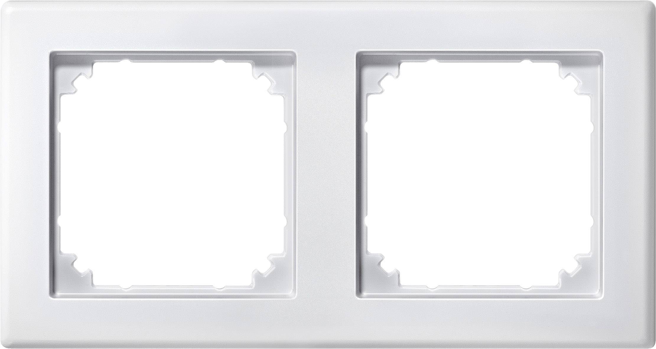 Merten M-SMART-Rahmen 2fach 484219 polarweiß Install.Baumaterial Schaltermat/Geb.Steu Schalter
