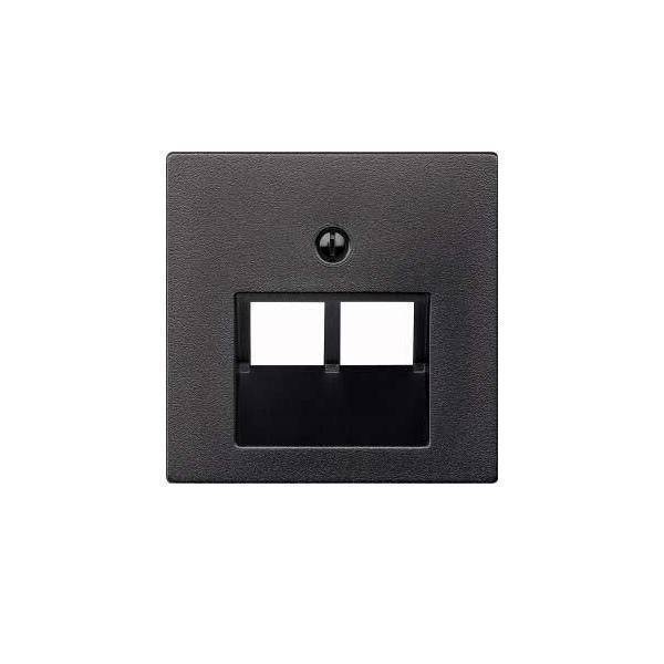 Merten Zentralplatte f.UAE 2fach 298014 anthrazit System M Install.Baumaterial Schaltermat/Geb.Steu