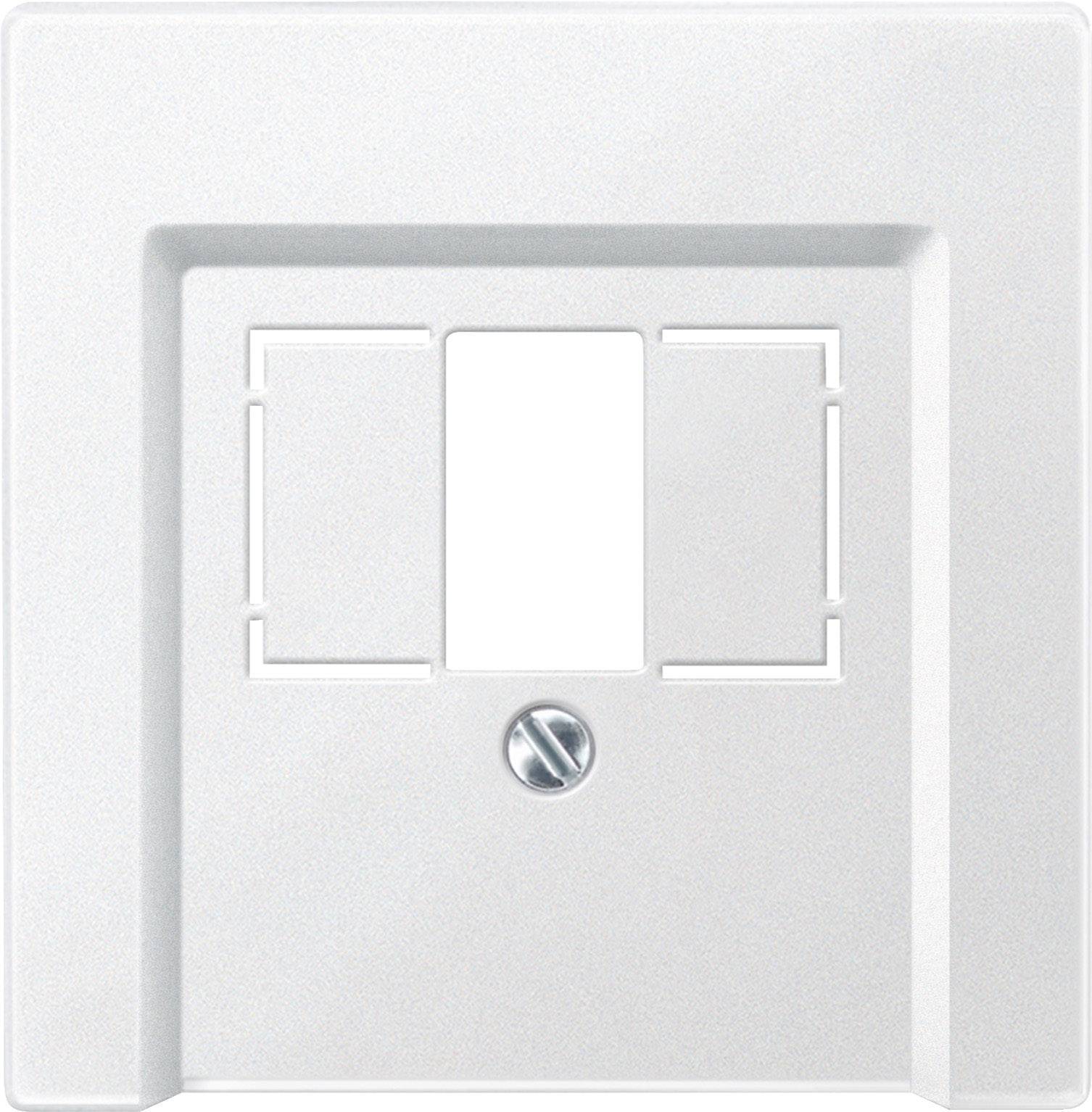 Merten Zentralplatte f.TAE/Audio/ 297919 USB polarweiß System M Install.Baumaterial Schalter