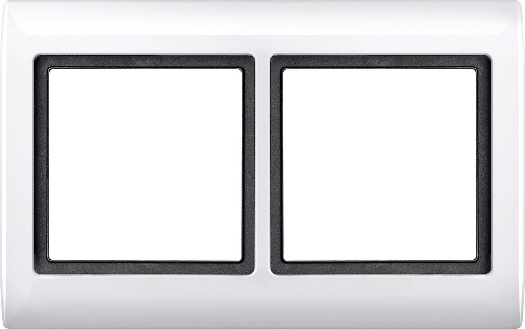 Merten AQUADESIGN-Rahmen 2fach 400219 polarweiß Install.Baumaterial Schaltermat/Geb.Steu Schalter