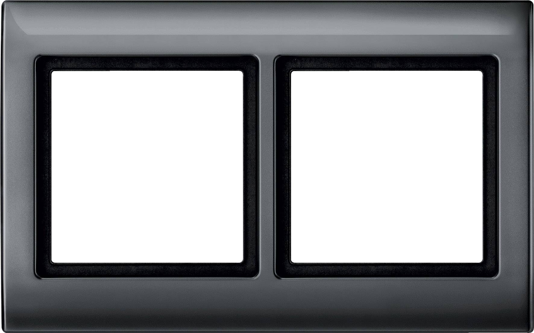 Merten AQUADESIGN-Rahmen 2fach 400214 anthrazit Install.Baumaterial Schaltermat/Geb.Steu Schalter