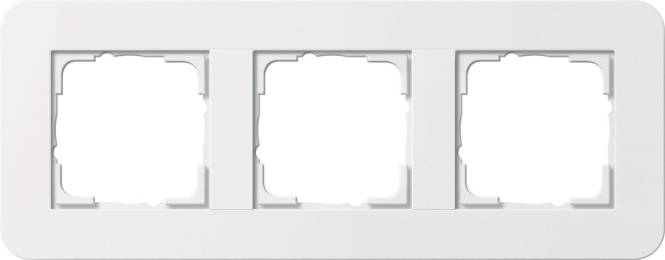 GIRA 0213410 Abdeckrahmen 3fach E3 Reinweiß/Reinweiß glänzend Soft-Touch Install.Baumaterial
