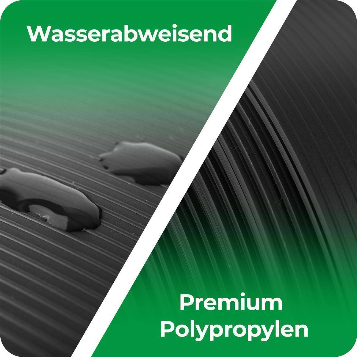 Novatool PREMIUM PP 250m Rollen Sichtschutzstreifen für Doppelstabmattenzaun ANTHRAZIT GRAU für 10 Reihen Stabmattenzaun Sichtschutzstreifen langleb