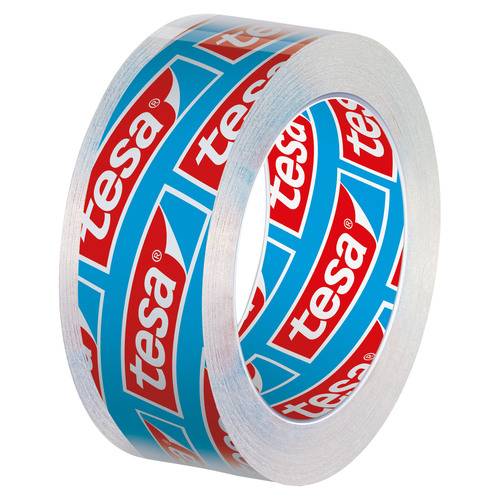 Rolle Klebeband mit rotem und weißem 