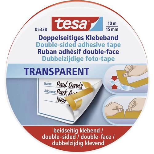 tesa® Doppelband, 10m x 15mm Installation / Reinigung Kennzeichnung und Befestigung Klebeband und