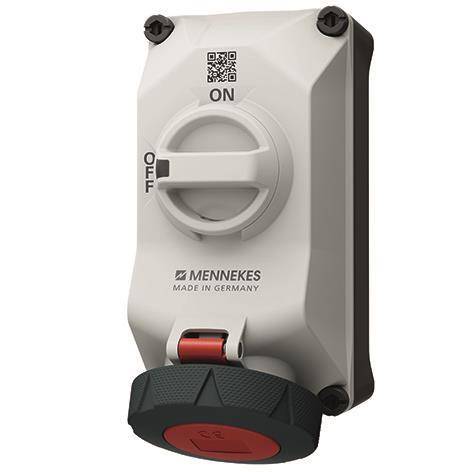 Mennekes Wandsteckdose DUO R 5704403G 32A4P3h 440V IP67 Industriematerial Verbindungstechnik
