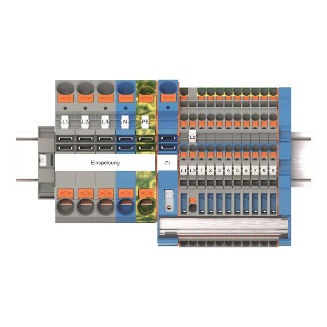 WAGO 821-107 TOPJOB S-Unter- verteiler-Set,mit Drücker Industriematerial Verbindungstechnik