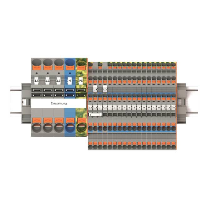 WAGO 821-111 TOPJOB S-Hauptverteiler-Set FI/LS,mit Drücker Industriematerial Verbindungstechnik