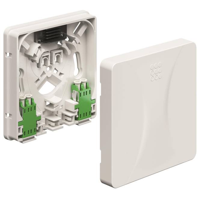 Kaiser Teilnehmeranschluss Gf-TA 4252004 AP 4xF LC/APC DX CSS teilbestückt Install.Baumaterial