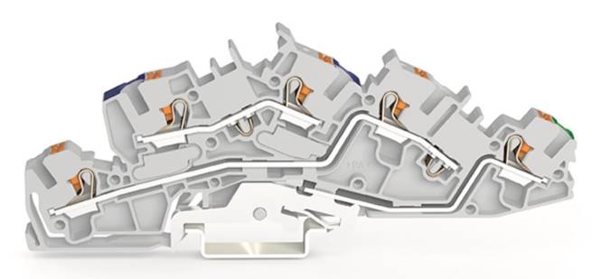 WAGO 2205-7646 Installationsetagen- klemme,N/L/PE,Push-in CAGE CLAMP,grau Industriematerial