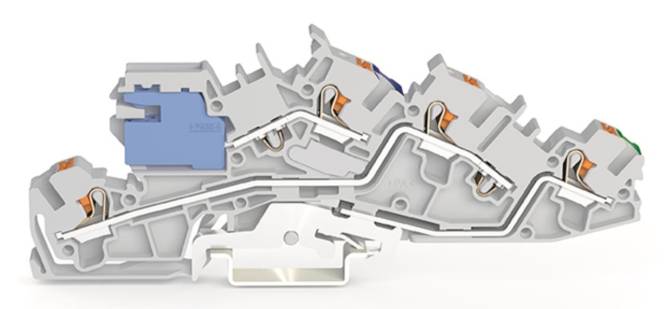 WAGO 2205-7641 Installationsetagen- klemme,mit N-Trennschlitten,NT/L/PE,grau Industriematerial