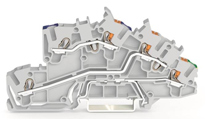 WAGO 2203-7546 Installationsetagen- klemme,N/L/PE,Erdgeschoss grün-gelb,grau Industriematerial