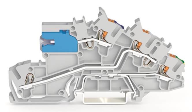 WAGO 2203-7541 Installationsetagen- klemme,mit N-Trennschlitten,NT/L/PE,grau Industriematerial