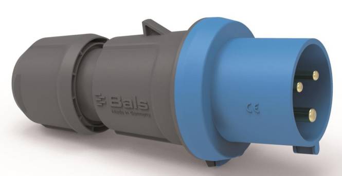 Bals Stecker INNOLINQ QC 32A 3p 2114 230V 6h IP54 blau blank Industriematerial Verbindungstechnik