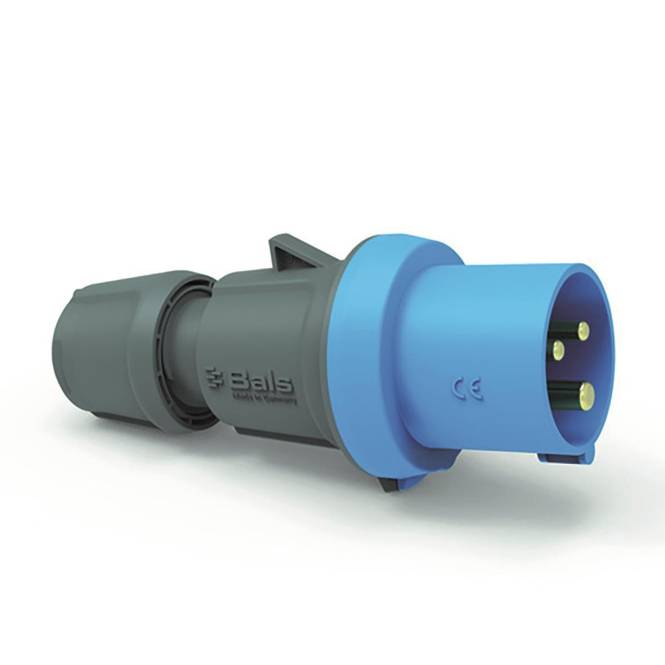 Bals Stecker INNOLINQ QC 16A 3p 230V 211 6h IP54 blau blank Industriematerial Verbindungstechnik