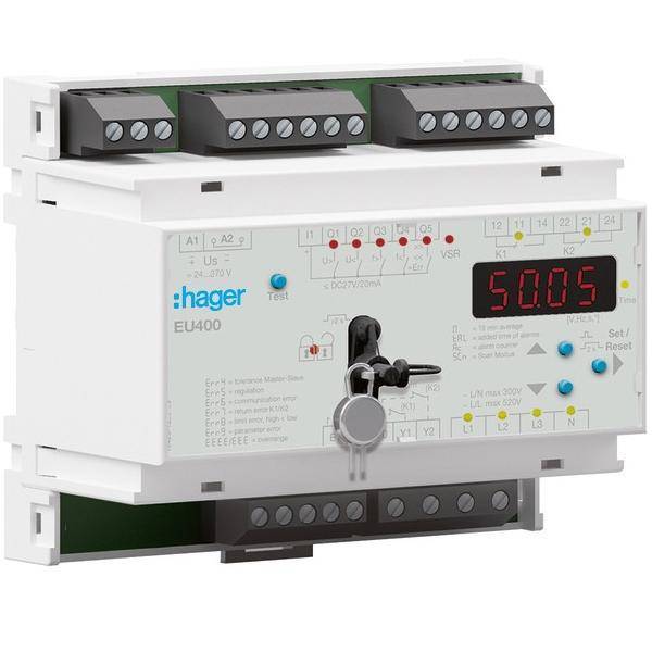 Hager Spannungs-u.Frequenzrelais EU400 NA Schutz nach VDE AR-N 4105 Industriematerial