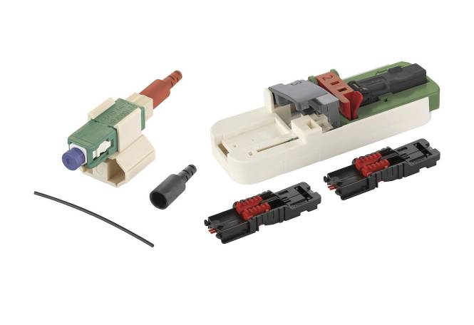 „Glasfaserkabelverbinder und Gehäusekomponenten