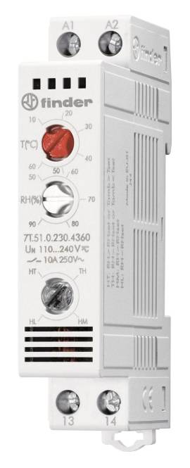 Finder Multifunktions-Thermo-/Hygrostat 7T.51.0.230.4360 1S 10A 110-240VAC/DC Industriematerial