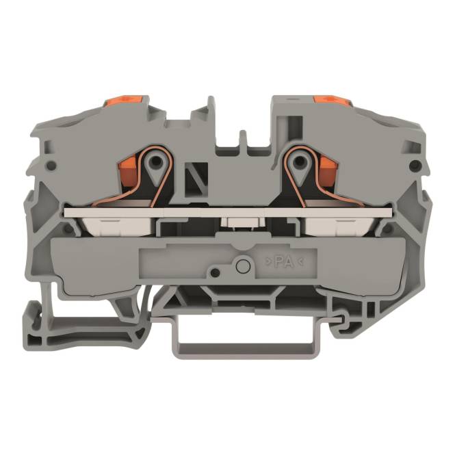 WAGO 2216-1201 2-Leiter-Durchgangsklemme,mit Drücker,16mm²,grau Industriematerial Reihenklemmen