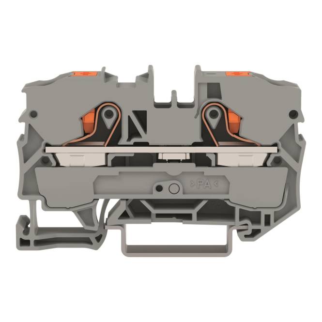 WAGO 2210-1201 2-Leiter-Durchgangsklemme,mit Drücker,10mm²,grau Industriematerial Reihenklemmen