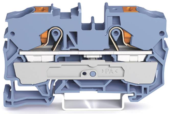 WAGO 2210-1204 2-Leiter-Durchgangsklemme,mit Drücker,10mm²,blau Industriematerial Reihenklemmen