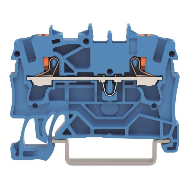WAGO 2202-1204 2-Leiter-Durchgangsklemme,mit Drücker,2,5mm²,blau Industriematerial Reihenklemmen