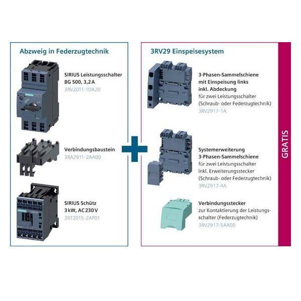 SIEM Siemens 3RA90127AA01 3RA9012-7AA01 Starter-Paket SIRIUS SBK Industriematerial Ind-Schaltgeraete