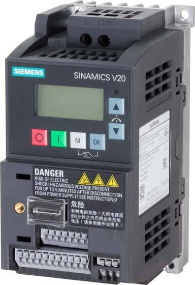 SIEM SINAMICS V20 6SL3210-5BB13-7UV1 1AC200-240V-10/+10% 47-63Hz, 0,37kW Industriematerial