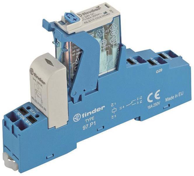 Finder Koppelrelais 4C.P1.9.024.0050 1W 10A 24VDC Industriematerial Ind-Schaltgeraete