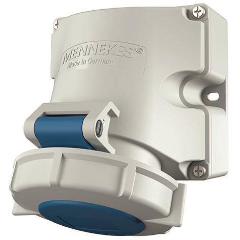 Mennekes Steckdose 9105 16A3P 6h230V Wanddose TwinContact IP67 Industriematerial Verbindungstechnik