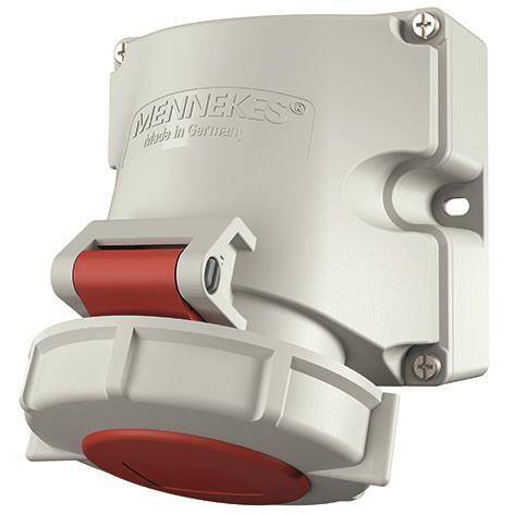 Mennekes Wanddose 16A5P 6H 400V 9142 CEE Aufbau-Steckdose IP67 Industriematerial Verbindungstechnik