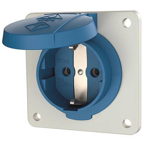 Mennekes 16A2P+E 230V SCHUKO blau 11011F ** IP54 für ortsfesten Einsatz Industriematerial