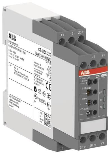ABB Zeitrelais, multifunktion CT-MBS.22S 2We 24-48VDC, 24-240VAC Industriematerial Ind-Schaltgeraete