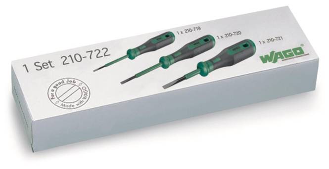 WAGO 210-722 Betätigungswerkzeug-Set mit teilisoliertem Schaft,Typ 1, Klinge Industriematerial